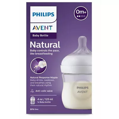 Philips Avent Natural Response Baby Bottle 125Ml 1-Pack Scy900/01 • $14.29