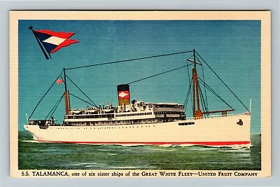 US Talamanca Great White Fleet Ships Transportation Vintage Postcard • $7.99