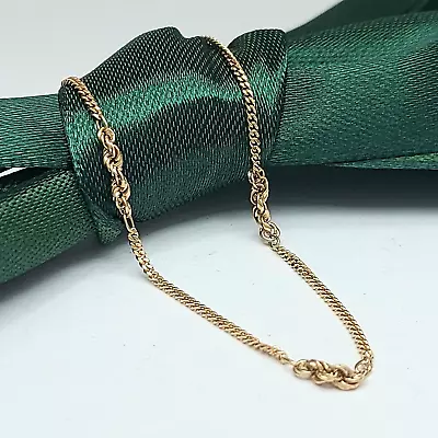 Ladies Yellow Gold 9ct (375 9K) High Quality Curb & Rope Link Chain Bracelet • $151.13