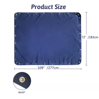 72 ×109  Waterproof T-top Canvas Boat Cover Sunshade Navy Yacht Awning Cloth ×1 • $103.99