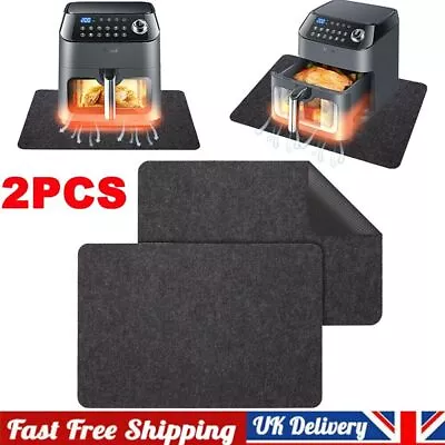 £5.35 • Buy 2pcs Heat Resistant Mat For Air Fryer Countertop Protector Non Slip Kitchen Mat