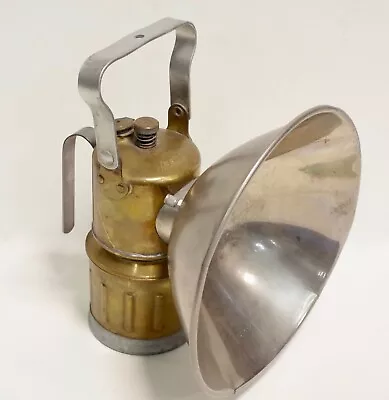 Vintage JUSTRITE 8 Hour Large Carbide HAND Miners LAMP • 2-571 • $65