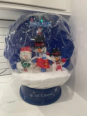 Gemmy Industries Inflatable TableTop Snow Globe Air Blown Christmas Snowman RARE • $32