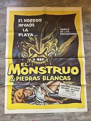 The Monster Of Piedras Blancas Original Movie Poster: Mexican Version • $350