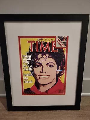 Framed Michael Jackson Art Piece By Andy Warhol - Time Magazine Cover March 1984 • $129