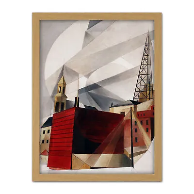 £31.99 • Buy Demuth Lancaster PA Buildings Precisionist Painting Large Framed Art Print