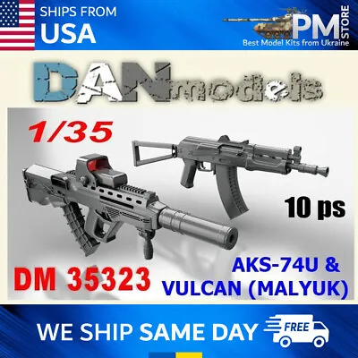 Dan Models 35323 Vulcan-Malyuk And AKS-74U 10 Pcs 1/35 • $20.99