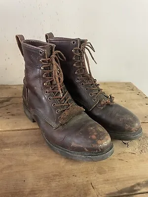 Vintage Red Wing Packer Leather Boots Size 10.5 D USA Work Farm Brown • $49.99