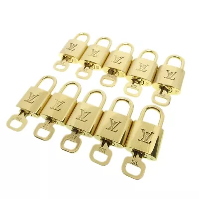 Louis Vuitton Padlock & Key Bag Accessories Charm 10 Piece Set Gold 53632 • $218