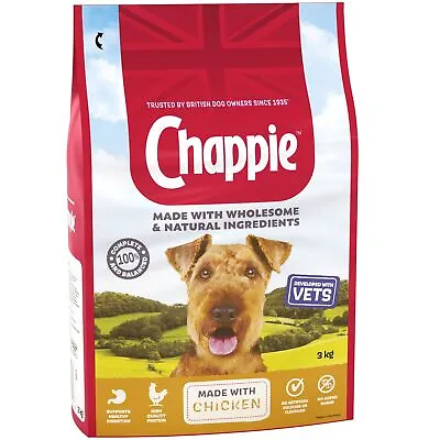 Chappie Dry With Chicken & Cereal Dog Food Dry 3kg • £23.99