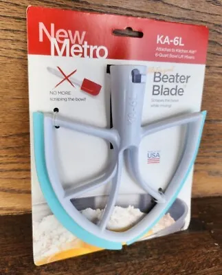 New Metro Design KA-6L Plastic Beater Blade Works W/ Most KitchenAid 6 Qt Bowl • $19.99