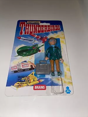 Matchbox Thunderbirds Are Go BRAINS W/COMPUTER Action Figure 1994 Rare US Card • $54.99