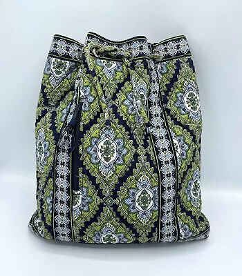 Vera Bradley CAMBRIDGE Backpack DRAWSTRING BACK SACK Purse Shoulder Bag EC • $24.99