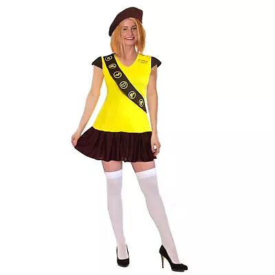 Girl Guide Brownie Hen Nights Fancy Dress Uniform With Sash & Beret 70s 80s 90s  • £12.99