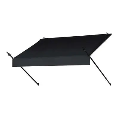 Retractable Awning 6 Ft Wall Mount Rust Water Resistant Hardware Aluminum Black • $377.95