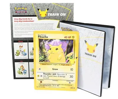 Pokemon First Partner Jumbo Card Portfolio / Album / Binder + Pikachu Promo • £14.95