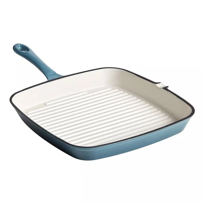 £24.99 • Buy Simply Home Cast Iron Grill Pan 23cm Gridle Induction Frying Pan Atlantic Blue