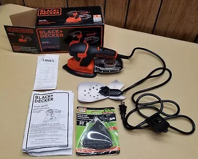 BLACK+DECKER MOUSE BDEMS600 1.2 Amp Electric Mouse Detail Paint Varnish Sander • $33.99