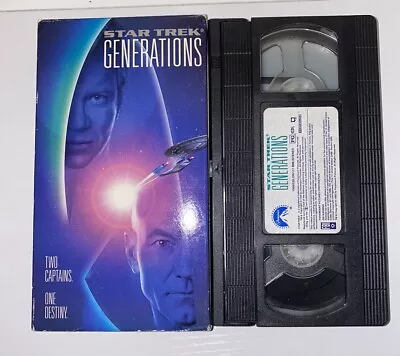 Star Trek: Generations (VHS 1995) William Shatner Video Cassette Tape Movie • $5.95