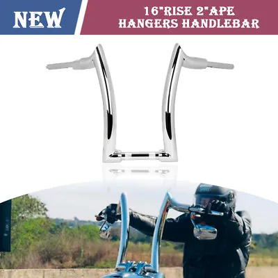 $188.04 • Buy 16'' Rise 2  Ape Hanger Handlebar Fit For Yamaha Vstar 1100 XVS1100
