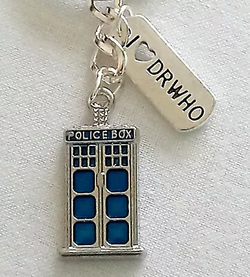 Dr Who Inspired Keyring - Key Chain - Tardis - I L🤍 Dr Who Charms • £3.95