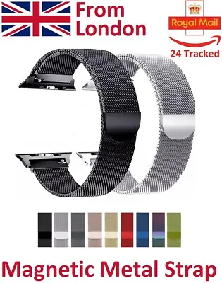 $5.87 • Buy For Apple Watch Metal Strap Milanese Magnetic Loop Band Steel 45mm 44mm 41mm 40m