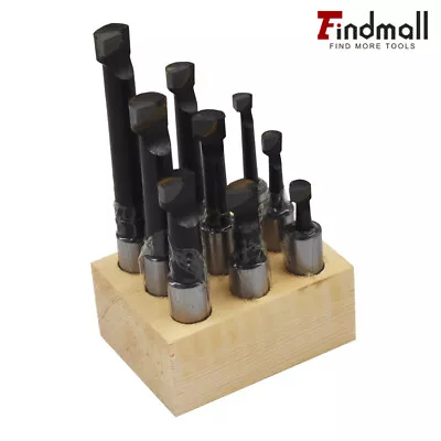 Findmall 1/2  Boring Bar Set Pro Carbide Tipped Bars 1/2  Shank Lathe Tool 9 Pcs • $18.50