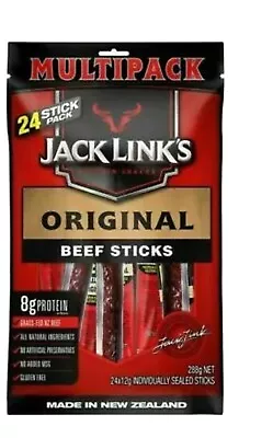 2x Jack Link's Original Beef Jerky 288g Made In New Zealand -Beef Sticks 24 Pack • $39.95