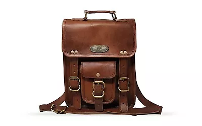 Mens Genuine Vintage Brown Leather Messenger Bag Shoulder Laptop Bag Briefcase@ • $52.34