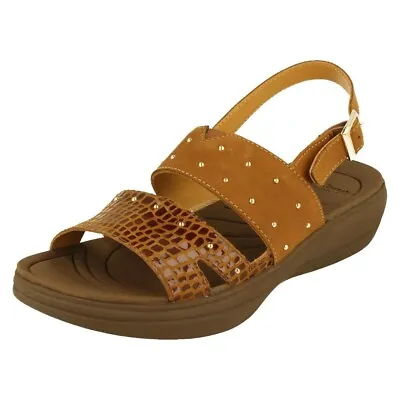 Womens Padders Sandals -Cameo UK Size 5 Wide Fitting EE Leather Spring Summer  • £19.95