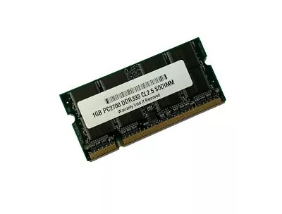 $19.95 • Buy 1GB PC2700 SO-DIMM For Averatec 1000 1100 2100 2200 3200 3300 Laptop RAM Memory