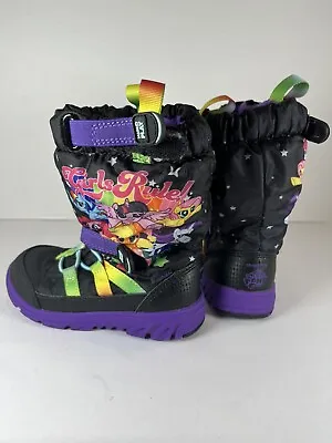 Stride Rite Toddler Girl My Little Pony M2Play Black Rainbow Sneaker Boot 7.5M • $18.99