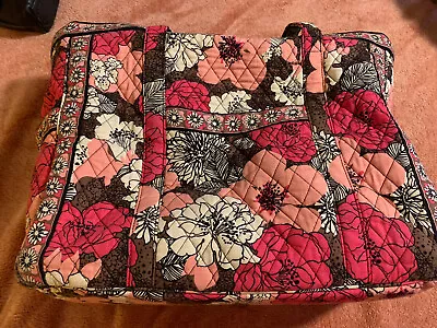 Vera Bradley Womens Large Duffel Travel Bag 18”Mocha Rogue Pattern • $45