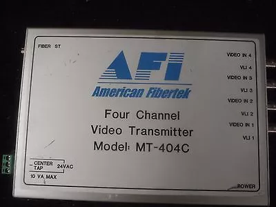 American Fibertek 4 Channel Video Transmitter MT-404C With Power Supply • $26.99