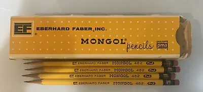 Vintage Eberhard Faber Inc. Mongol #2 Pencils Lot Of 4 Made In USA • $12