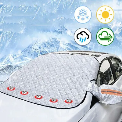 Magnetic Car Windshield Snow Cover Winter Ice Frost Guard Sun Sunshade Protector • $10.49