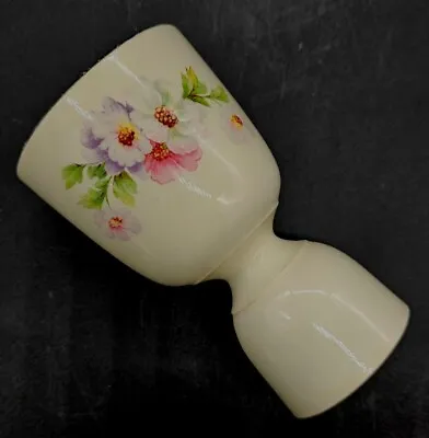 HTF!! Homer Laughlin Fluffy Rose Virginia Rose Platinum Band Dbl Egg Cup • $59