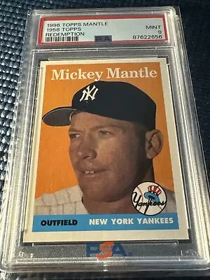Mickey Mantle 1996 Topps Redemption - 1958 Card - Ny Yankees - Psa 9 • $50