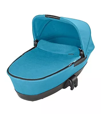 £10 • Buy Maxi-Cosi Foldable Carrycot, Blue, rarely Used + Rain Cover