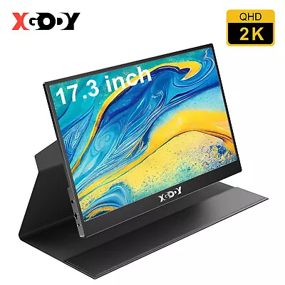 17.3 Inch Monitor Portable Screen 2K 1440P Gaming IPS HDR Screen Extend 100%sRGB • $229.99