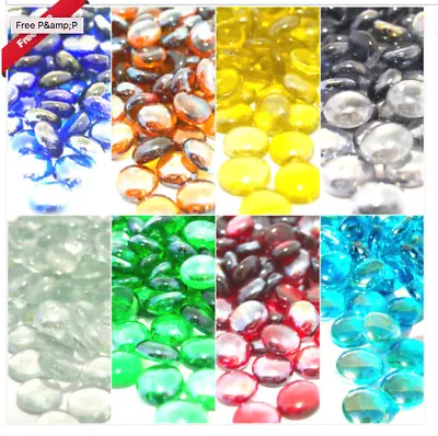 20 X  Glass Beads Button Vase Wedding Funeral Fish Tank Decorative Crafts Garden • £3.44