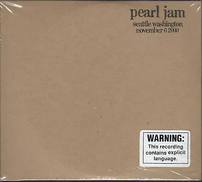 PEARL JAM Live Bootleg CD Set #72 6/11/00 Seattle WASHINGTON (2001) *Aussie *NEW • $32.95