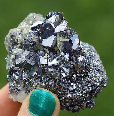 Galena Crystals On Matrix Well Crystallized Sweet Miniature Bulgaria 5.9 Cm's • $35.99