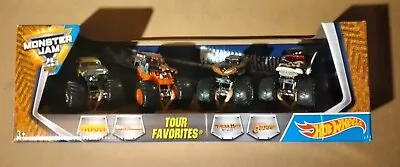 Hot Wheels Monster Jam Tour Favorites 4-Pack • $249.99