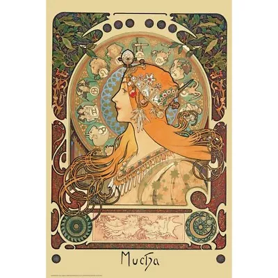 2023 Alphonse Mucha Zodiac Art Poster New 24x36 Free Shipping • $14.99