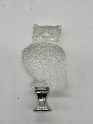 Vintage Clear Glass Owl Lamp Finial Decorative Lamp Finial • $24