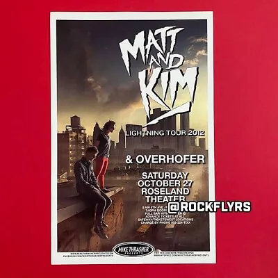 MATT And KIM 2012 Original 11x17 Concert Street Poster. Portland Oregon • $10