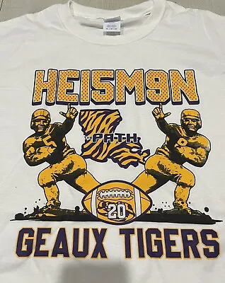 JAYDEN DANIELS LSU Tigers T-shirt Heisman Trophy Burrow Cannon Football 5 9 20 • $19.99