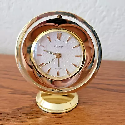 Vintage Endura 7 Jewel Pedestal Alarm Clock • $29.95