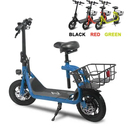 Foldable Electric Scooter Adult Long Range E-scooter With Seat & Carry Basket • $338.99